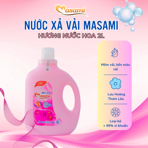 Nước xả vải Masami hương nước hoa 2 lít